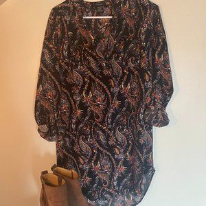 Boutique Paisley 3/4 sleeve short dress